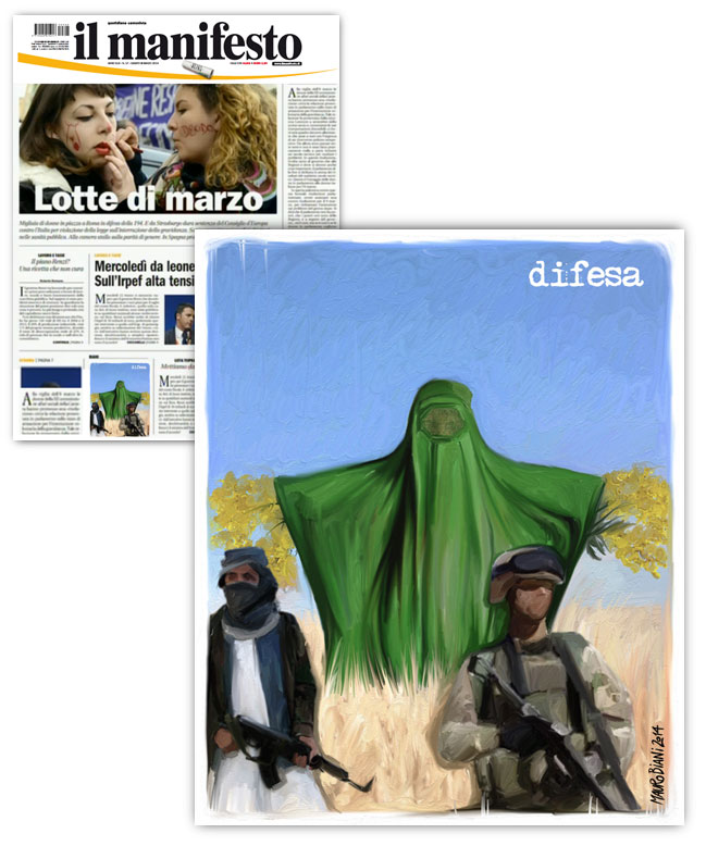donna-burqa-mimosa-soldati-il-manifesto